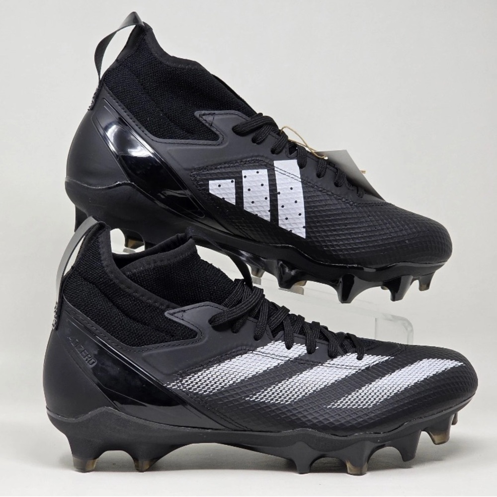 Adidas Adizero Impact Football Cleats Black White IE9661 Men’s Size 7 New - Picture 2 of 8